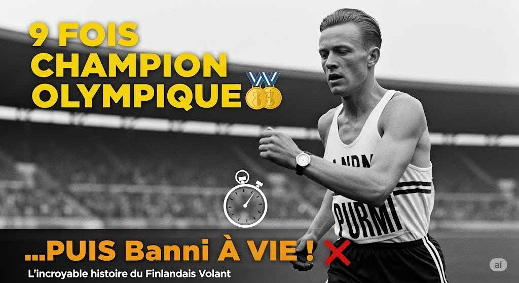 10 Juillet 1924 : Paavo Nurmi remporte le 5000m aux Jeux de Paris, moins de deux heures après avoir gagné le 1500m