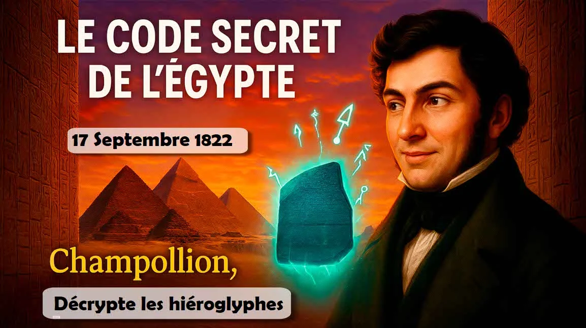 17 Septembre 1822 : Champollion présente le secret des hiéroglyphes www.wikipodcast.fr